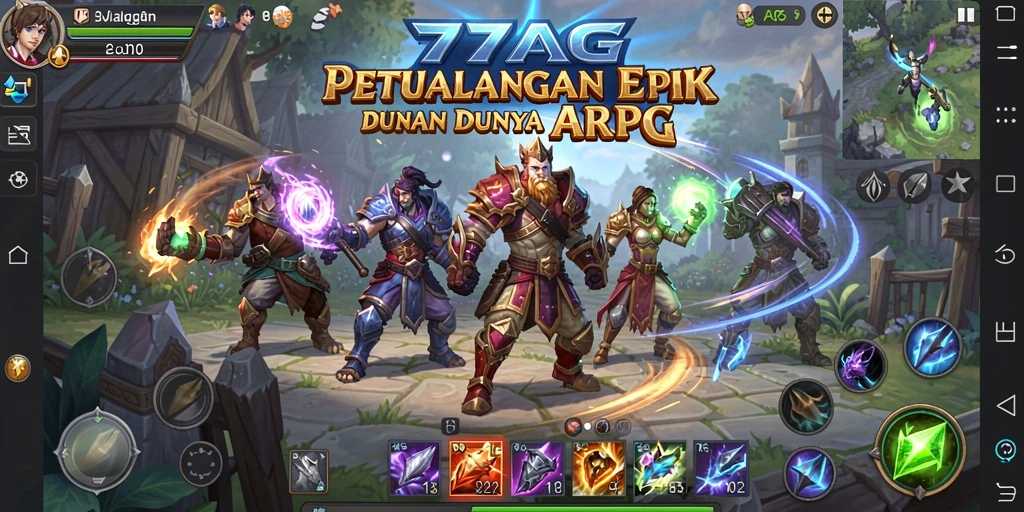 Gameplay seru dengan pertarungan dinamis dalam 77AG.