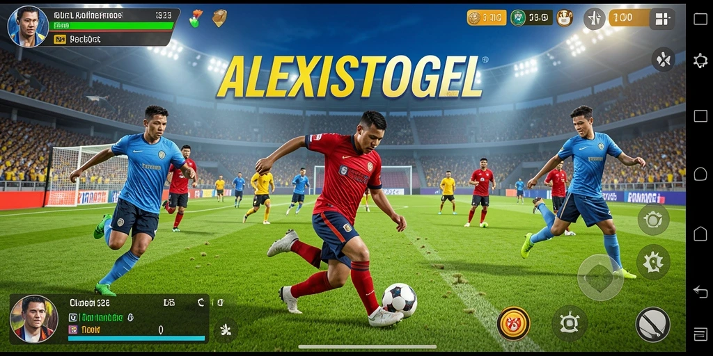 Tampilan gameplay ALEXISTOGEL yang mendebarkan dan atraktif.