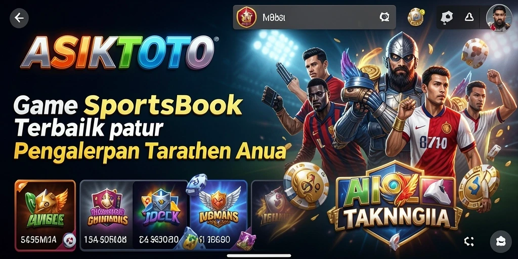 Tampilan utama <strong>ASIKTOTO</strong> menampilkan berbagai opsi taruhan olahraga.