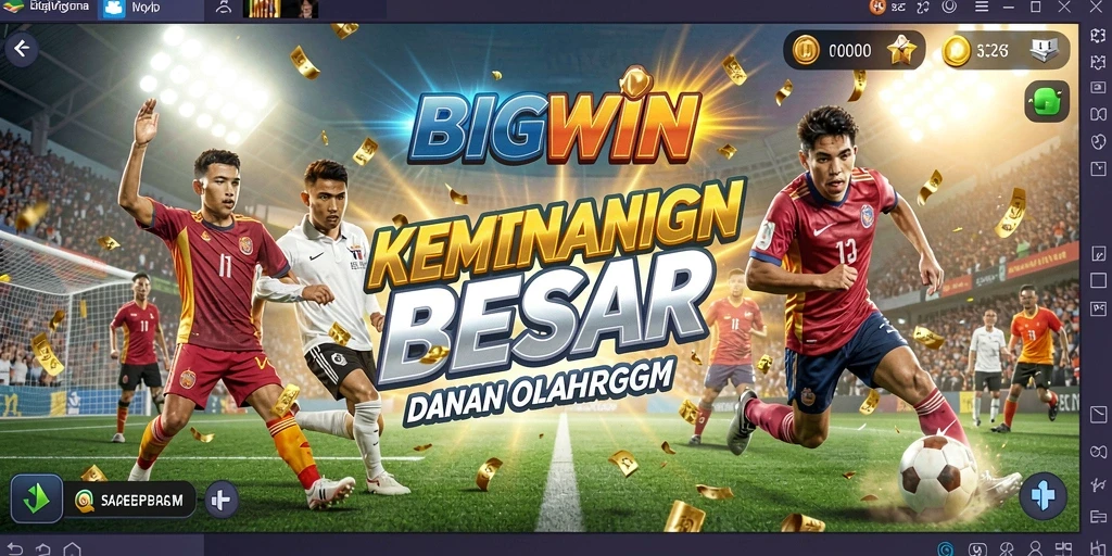 Screenshot utama BIGWIN menampilkan aksi gameplay olahraga yang seru dan mendebarkan.