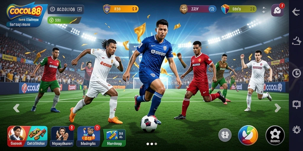 Gameplay menarik dengan berbagai cabang olahraga yang seru.