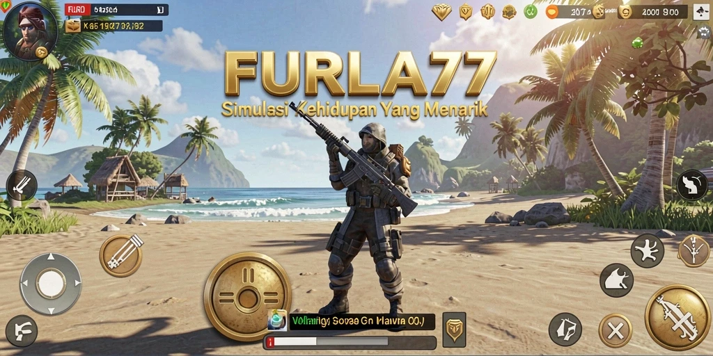 Tangkapan layar menunjukkan gameplay FURLA77 dalam simulasi kehidupan.