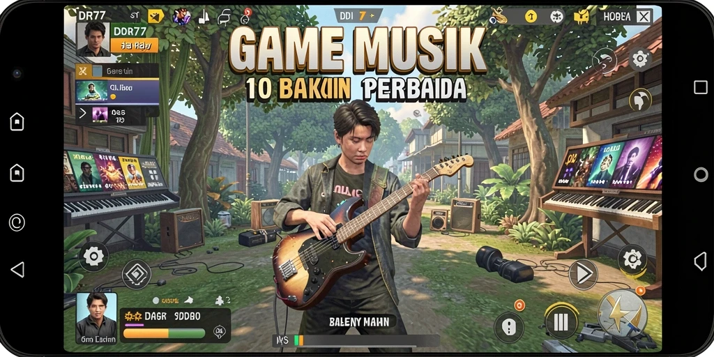 Screenshot gameplay IDR77 menampilkan fitur permainan musik yang menarik.
