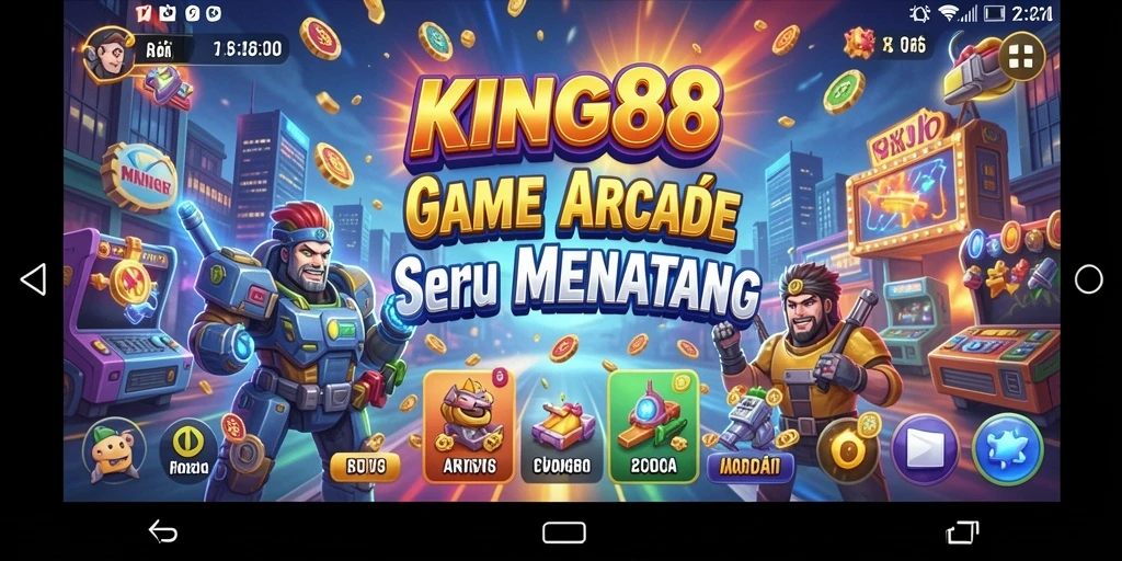 Tangkapan layar KING88 menampilkan gameplay arcade yang mendebarkan.