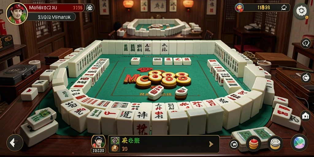 Tampilan gameplay seru dari permainan Mahjong MC888.
