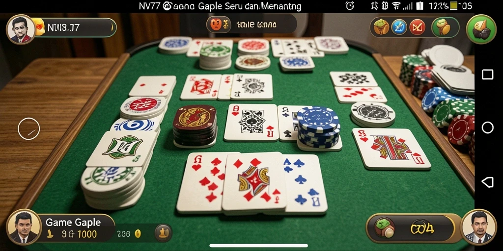 Tampilan gameplay Gaple seru di NV77.