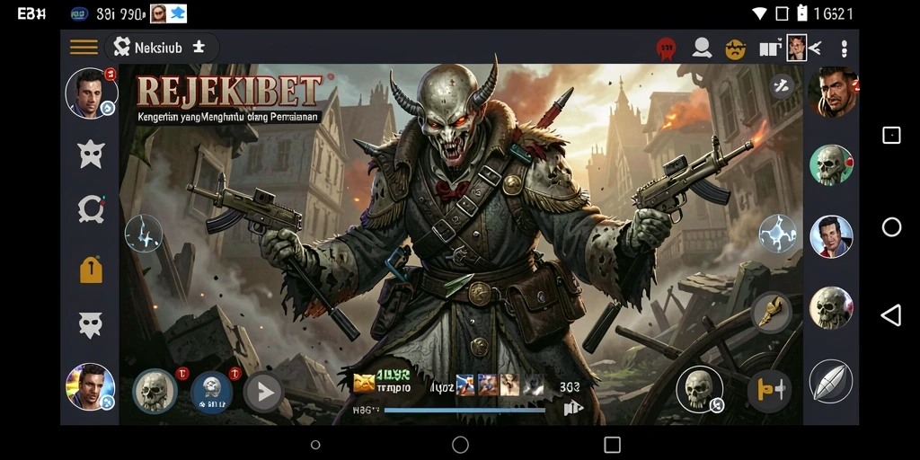 Tampilan gameplay menakutkan dalam REJEKIBET yang mendebarkan.