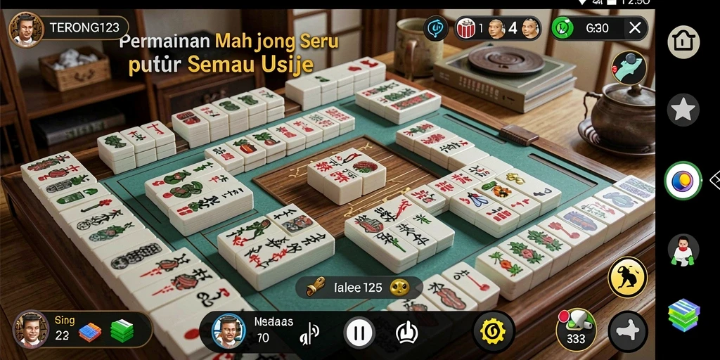 Tampilan menarik dari gameplay Mahjong di TERONG123.