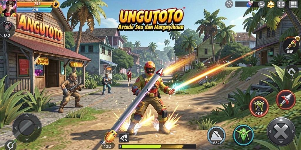Tampilan gameplay seru dalam UNGUTOTO yang menantang.